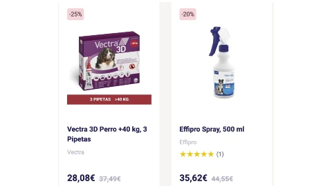 Hasta 15% Descuento en Antiparasitarios y hasta 30% Descuento en Productos para Perro